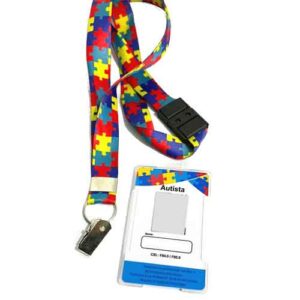 1 Crachá Girassol Personalizado + Cordão + Porta Crachá