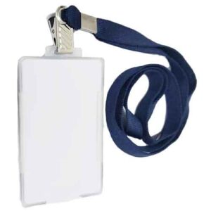 Cordão em Poliéster Liso e Porta Crachá 10unidades