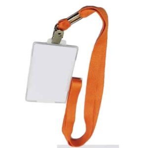 Cordão Poliéster Liso e Porta Crachá - 20un