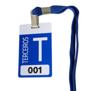 100un Crachá Em Pvc Terceiro + Cordão Liso