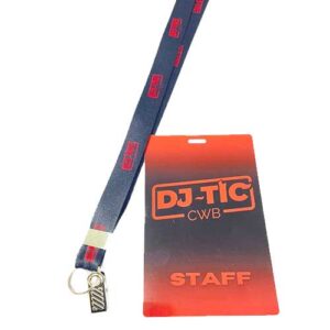 50un Credenciais Pvc + 50 Cordão Digital Personalizado