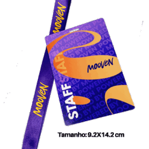 40un Credenciais Pvc + 40 Cordão Digital Personalizado